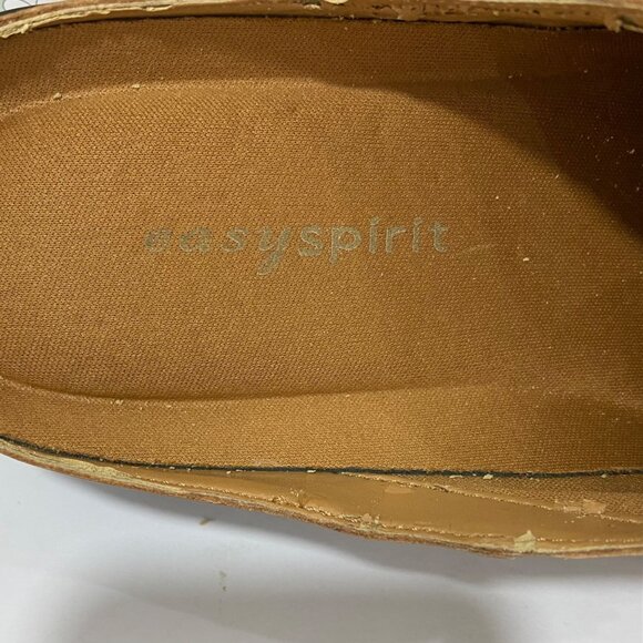 easySpirit Damaras leather Mules NWOT Caramel colored Women S 8.5 Gold accents - Picture 11 of 11